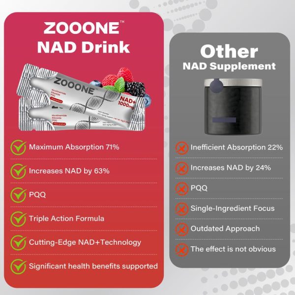 ZOOONE NAD+ Berry Flavor Drink Mix - Image 2