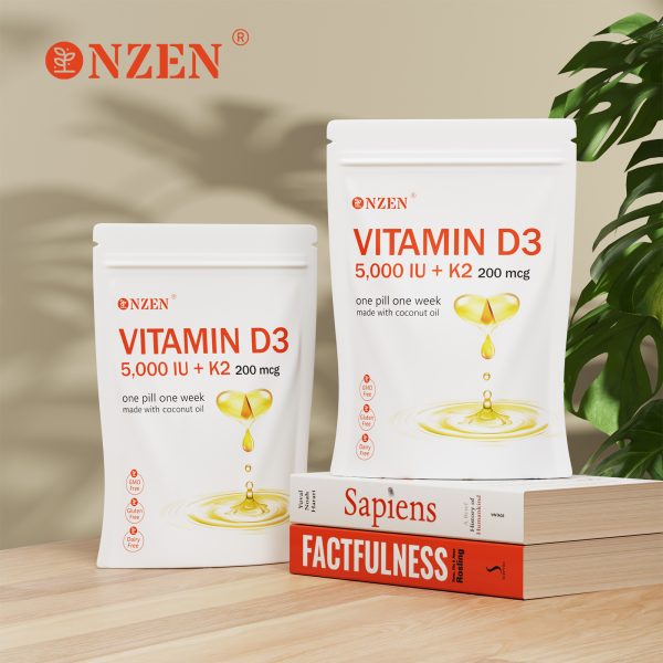 Vitamin D3 K2 Supplement Softgels