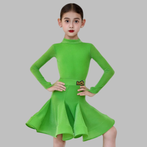 Kids Latin dance competition uniform-012