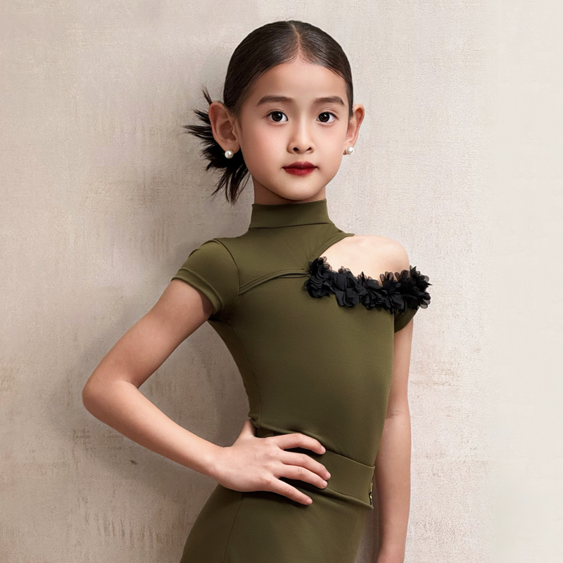 Kids Latin dance competition uniform-116 - Image 5