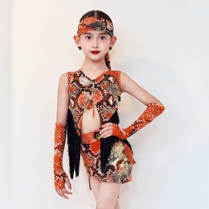 Kids Latin dance training clothes-136