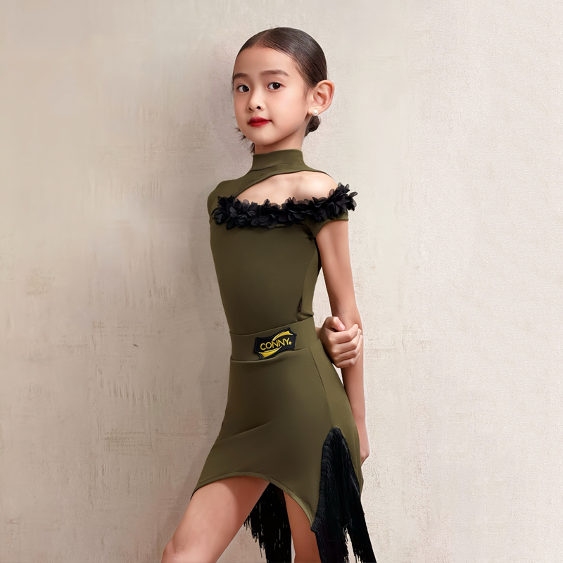 Kids Latin dance competition uniform-116 - Image 2