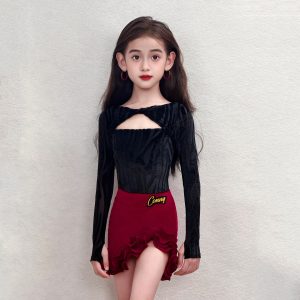 Kids Latin dance training clothes-134