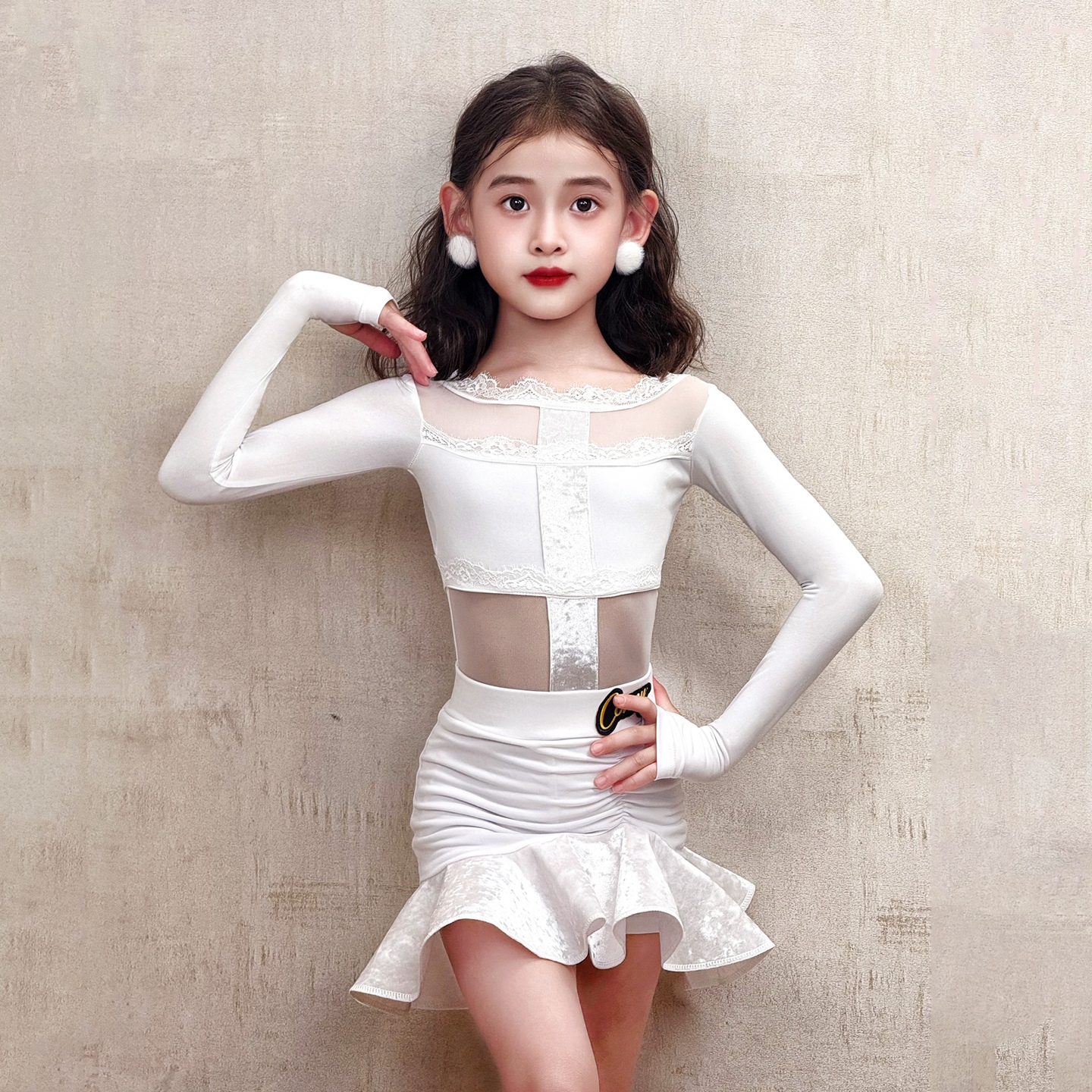 Kids Latin dance training clothes-117